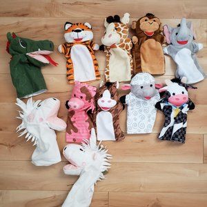set of 8 Melissa and Doug puppets